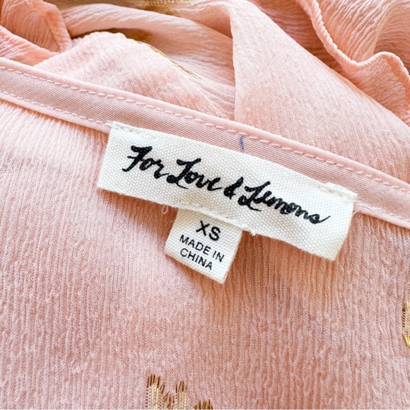 FOR LOVE AND LEMONS • Gilded Star Blouse in Rose Gold - Picture 8 of 11